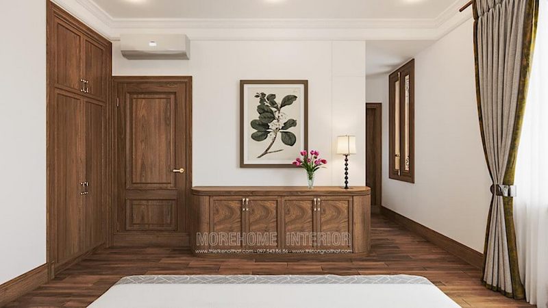 Mẫu cửa gỗ tự nhiên cao cấp cho phong ngủ nhà biệt thự