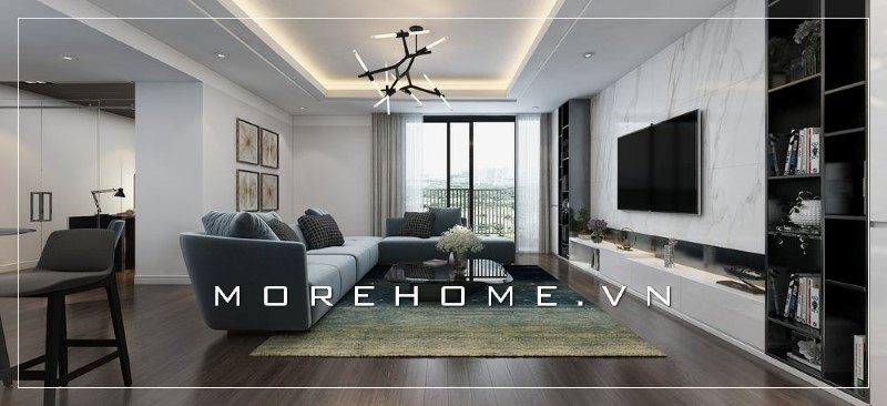 Kệ tủ tivi màu trắng gỗ công nghiệp với kiểu dáng thiết kế đơn giản nhưng vô cùng tiện nghi và cuốn hút người nhìn.