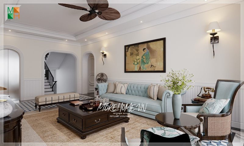 Sofa phòng khách mang đóng vai trò là điểm nhấn gây được sức hút ngay từ cái nhìn đầu tiên.